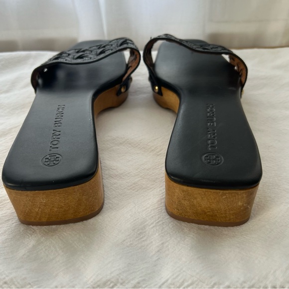 New Tory Burch Basketweave Clog in Perfect Black Size 8 - Picture 5 of 9